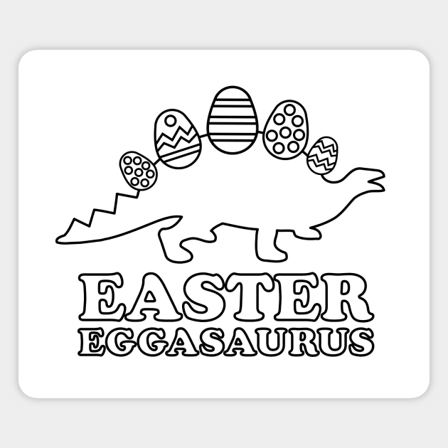 Easter Coloring Book Style - Color Your Own Dinosaur Magnet by PodDesignShop